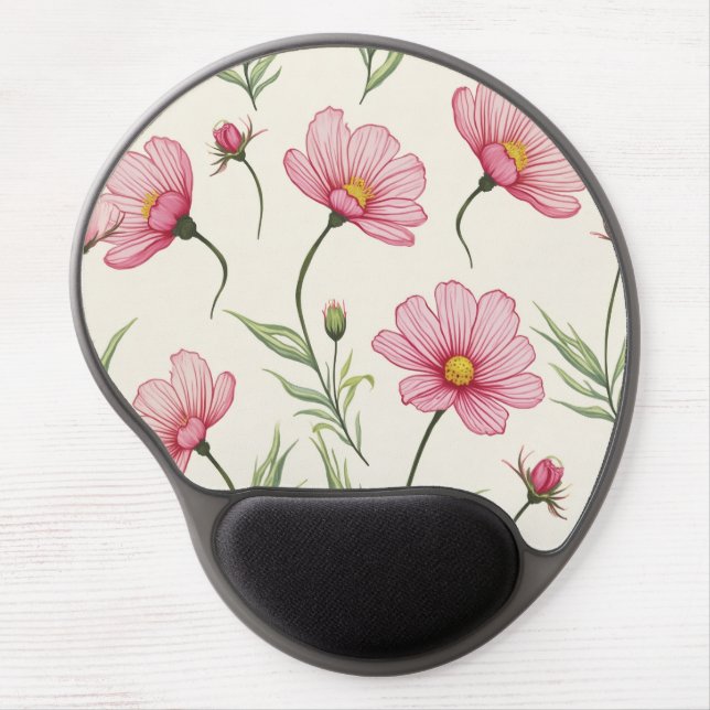cosmos flower  gel mouse pad (Front)