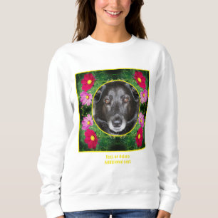 Cosmos Flowers Frame Create Your Own Photo Sweatshirt