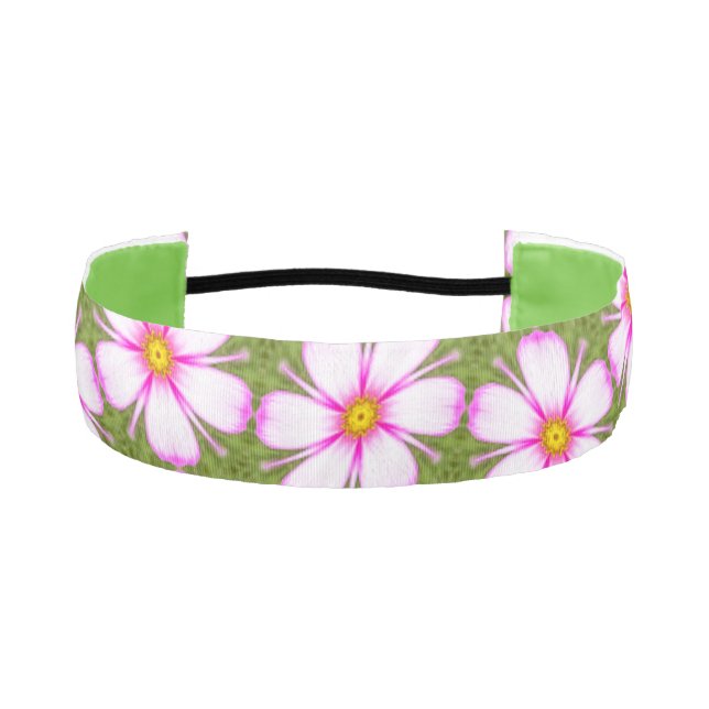 Cosmos Flowers Pattern Athletic Headband (Front)