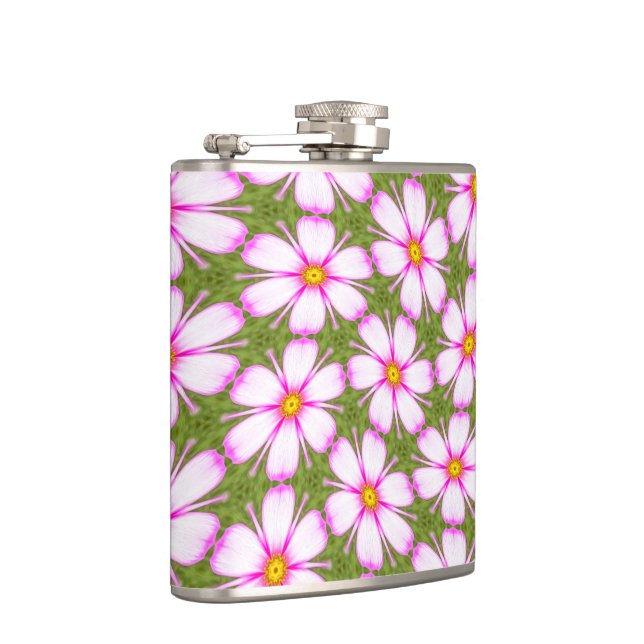 Cosmos Flowers Pattern Flask (Right)