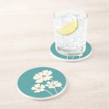 Cosmos Flowers Silhouettes Modern Floral Wall