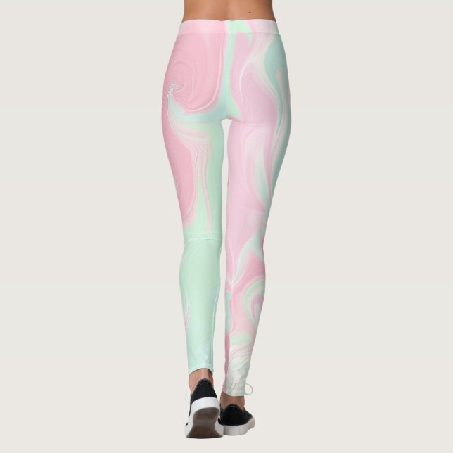 cosmos galaxy pink green cloud pattern leggings Zazzle - Main Image