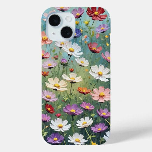 Cosmos Garden Abstract iPhone 15 Case