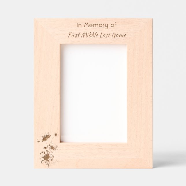 Cosmos Garden Flowers Memorial Keepsake  Engraved Frames (Front)