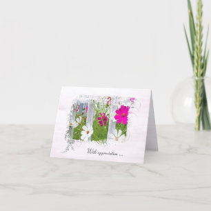 Cosmos Garden Sympathy Thank You Card