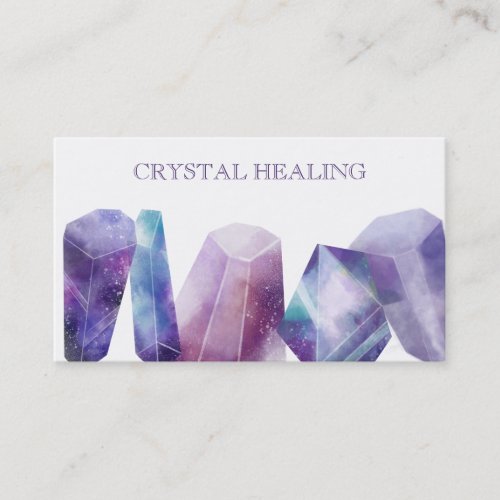  Cosmos Gemstone Watercolor Universe Gem Crystals Business Card