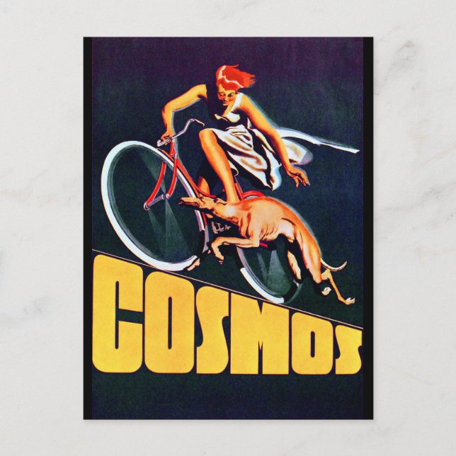Cosmos Greyhound Bicycle Postcard (Front)