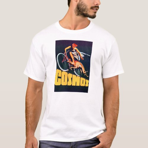 Cosmos Greyhound Bicycle T_Shirt