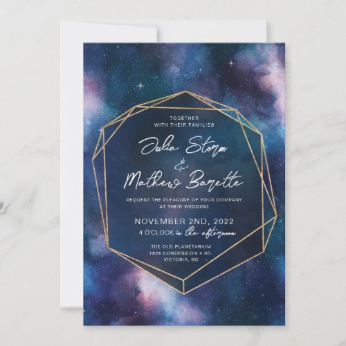 Cosmos Invitation Galactic Space Wedding Invitati Invitation