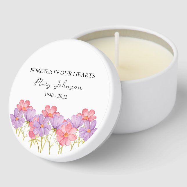 Cosmos Memorial Funeral Mini Candle Favors (Corner)