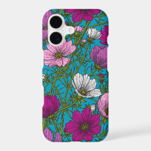 Cosmos mix on blue iPhone 17 case