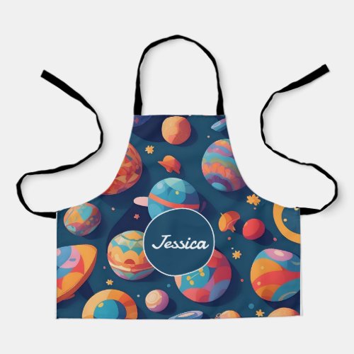 Cosmos Mosaic Colorful Personalized Pattern Apron