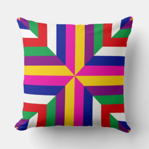 Cosmos-prototype - Magenta/Yellow – Balanced Throw Pillow