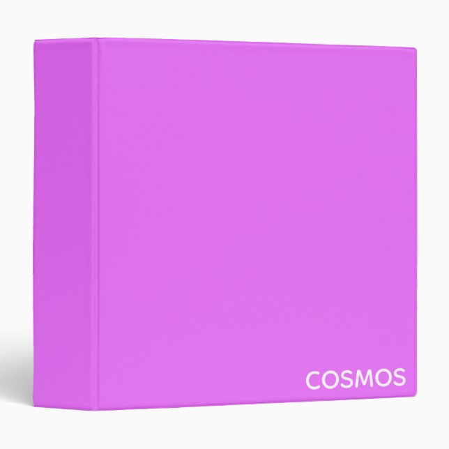 Cosmos purple color name 3 ring binder (Front/Spine)