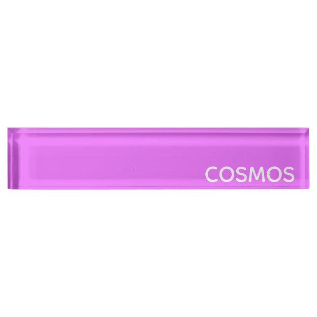 Cosmos purple color name desk name plate (Front)