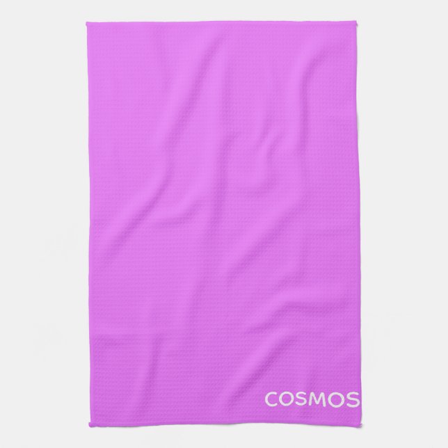 Cosmos purple color name kitchen towel (Vertical)
