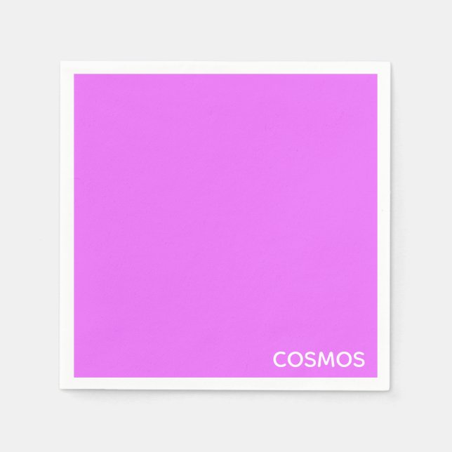 Cosmos purple color name napkins (Front)