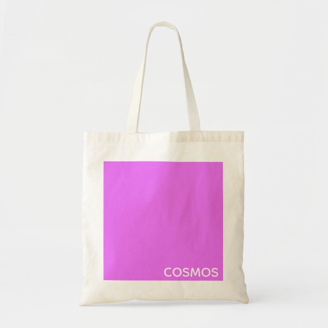 Cosmos purple color name tote bag (Front)