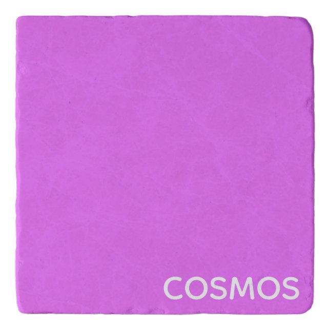 Cosmos purple color name trivet (Front)