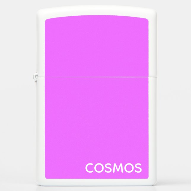 Cosmos purple color name zippo lighter (Front)