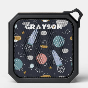 Cosmos, rockets, planets, boy pattern bluetooth speaker