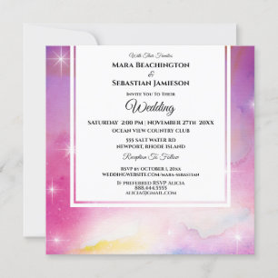 *~* Cosmos RSVP Website Nebula Celestial Wedding Invitation