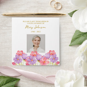 Cosmos Seed Packet Memorial Funeral Envelope