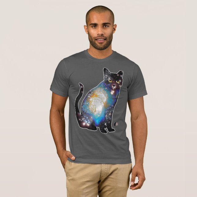 Cosmos Space In Cat T-shirt (Front Full)