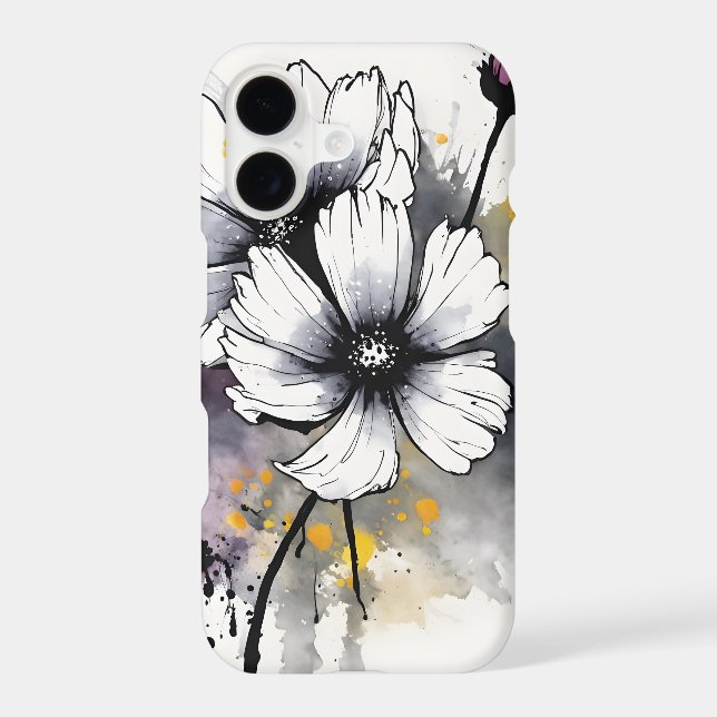 Cosmos - Watercolor flowers Case-Mate iPhone Case (Back)