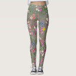 Cosmos Wilderness Wild-Flowers Leggings<br><div class="desc">Cosmos wildflowers in the fields represent balance,  tranquillity,  peace,  love,  modesty,  innocence,  joy,  and beauty</div>