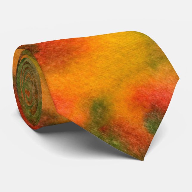 "Cosmos Yellow" Abstract Design Tie (Rolled)