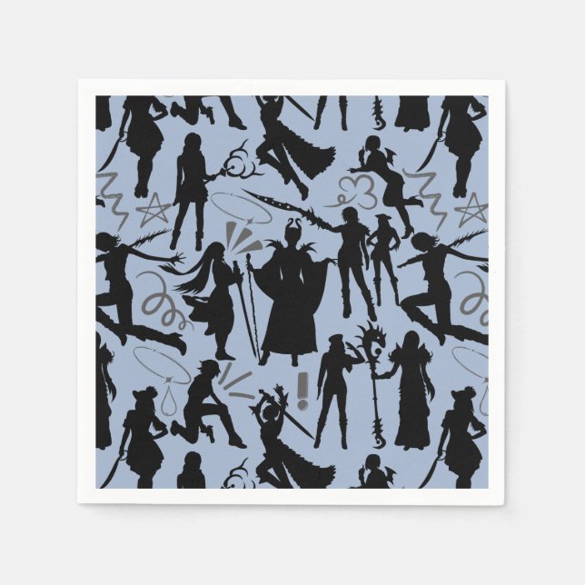 Cosplay Anime actions pattern.w L Blue BG Napkins (Front)