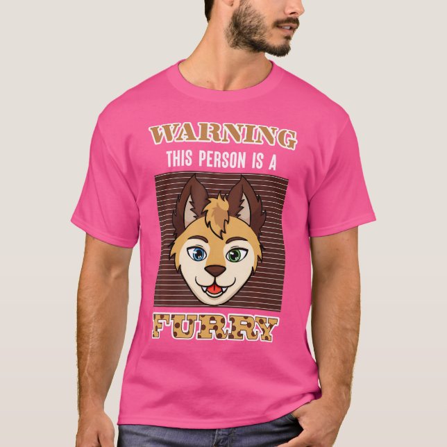 Cosplay Anime Characters Cosplayer Warning Furry T-Shirt (Front)