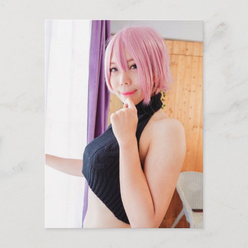 Cosplay Anime Pretty Asian Beauty Photo  Postcard