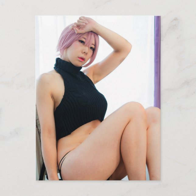 Cosplay Anime Pretty Asian Beauty Photo  Postcard (Front)