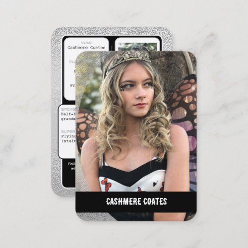Cosplay Character Custom Trading Cards  QR Code W