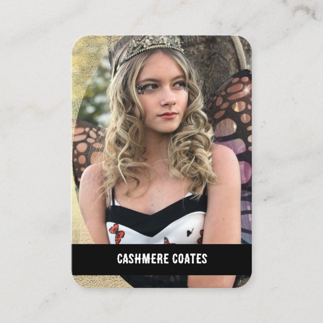 Cosplay Character Custom Trading Cards | QR Code W (Front)