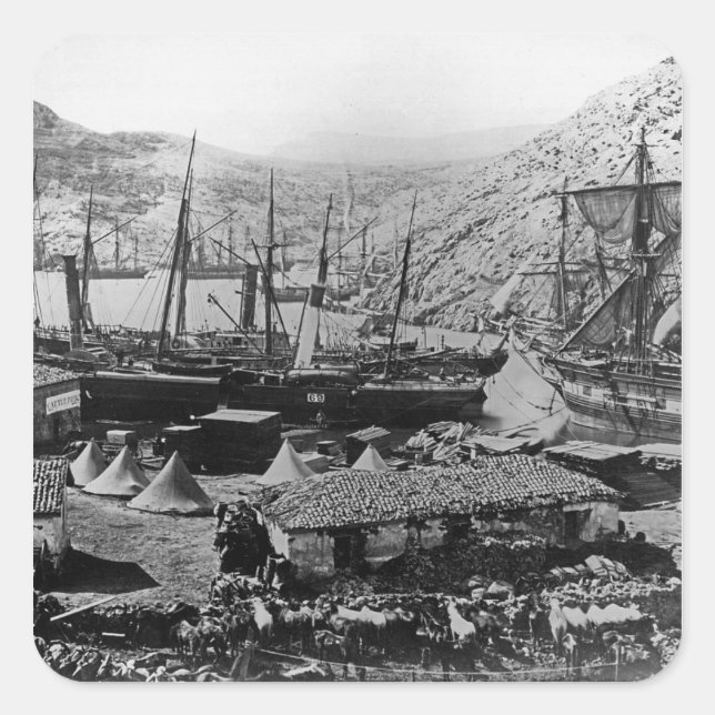 Cossack Bay, Crimea, c.1855 Square Sticker (Front)