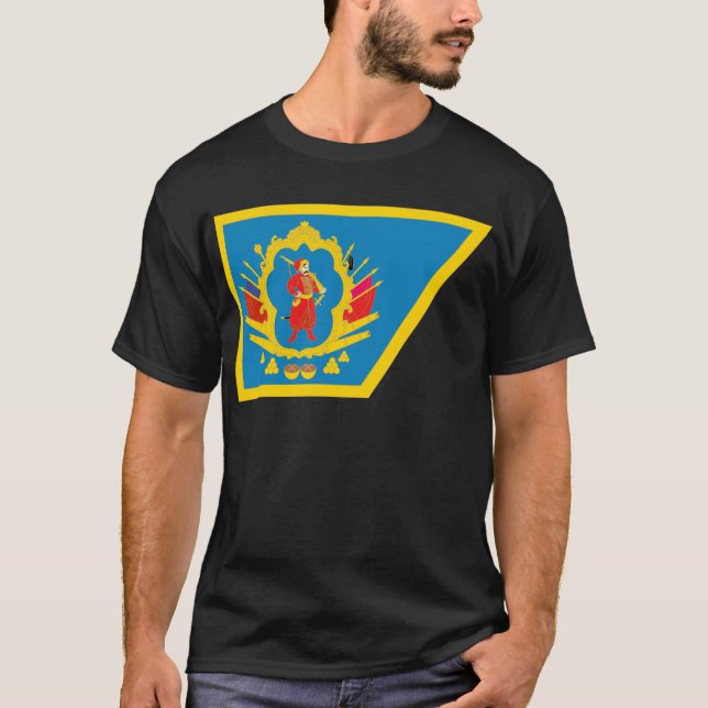 Cossack Hetmanat Flag T-Shirt (Front)
