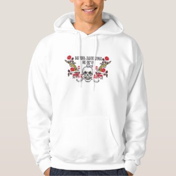 Cossack's Skull Roses And Guns Cross Stitch Hoodie by Ink_Ribbon at Zazzle