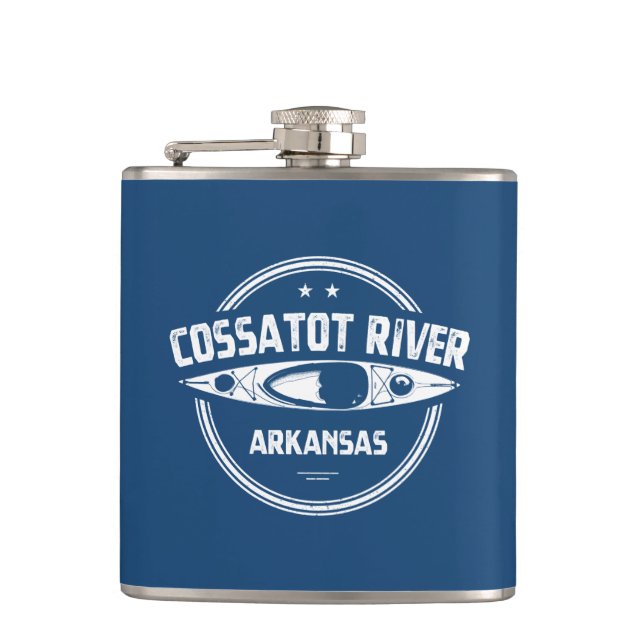 Cossatot River Arkansas Kayaking Flask (Front)