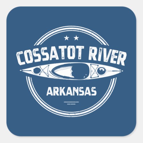 Cossatot River Arkansas Kayaking Square Sticker