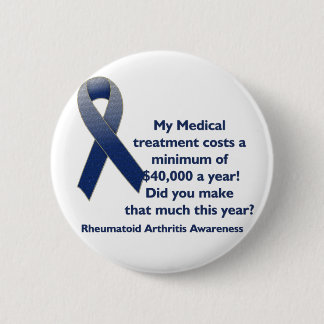 Cost of Medicine Rheumatoid Arthritis Awareness Button