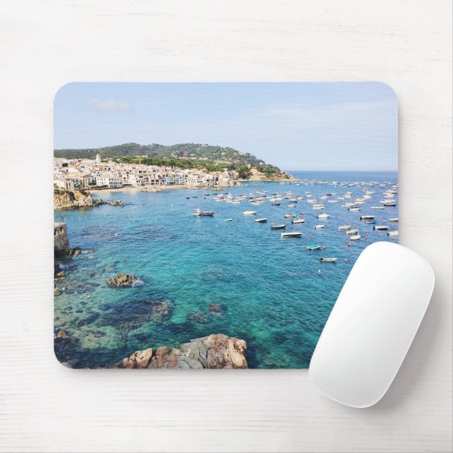Costa Brava Spain Scenic Blue Ocean Travel Photo Mouse Pad (With Mouse)