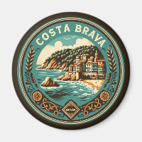 Costa Brava Spain Travel Art Badge
