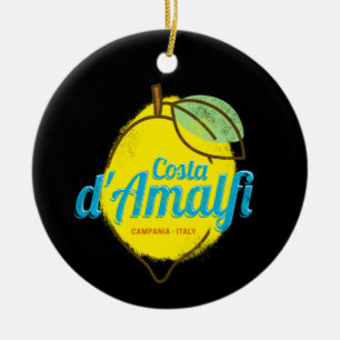 Costa d'Amalfi Lemon Italy Vintage Amalfi Coast Ceramic Ornament