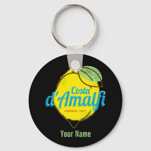 Costa d'Amalfi Lemon Italy Vintage Amalfi Coast Keychain
