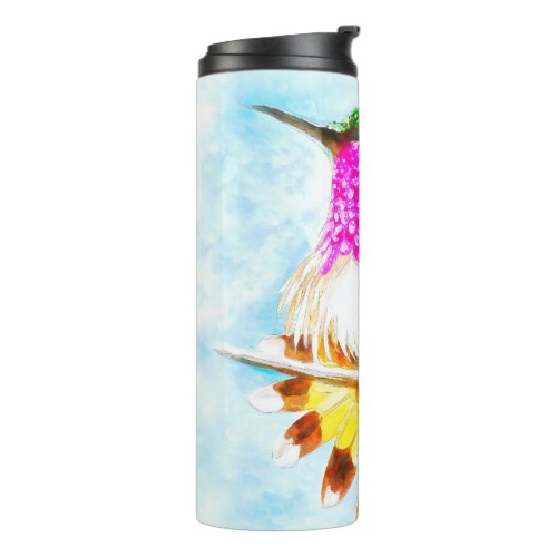 Costa Hummingbird Watercolor Thermal Tumbler