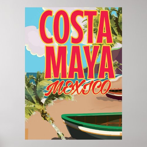 Costa Maya Mexico beach poster