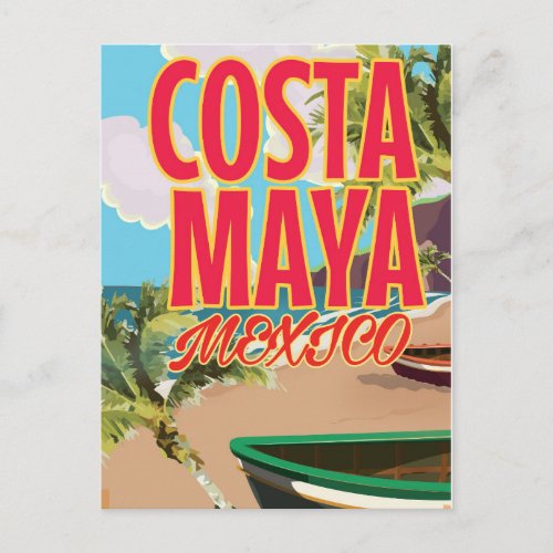 Costa Maya Mexico beach poster Postcard